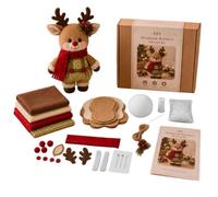 DIY Christmas Doll Sewing Kit - Cloth Christmas Sewing Craft Elk Decoratio