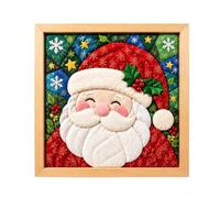 DIY Christmas Fabric Art Painting Kit, No Sewing with Frame & Tools