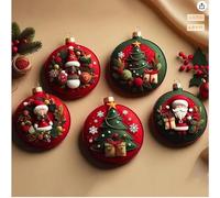 DIY Christmas Felt Patch Kit, Felt Christmas Ornaments, with Pre-Cut Felts Sheet Xmas Kit Beginner-Friendly Handmade Gift for DIY Party Favors Xmas Decorations Cute Felts Gifts