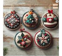 DIY Christmas Felt Patch Kit, Felt Christmas Ornaments, with Pre-Cut Felts Sheet Xmas Kit Beginner-Friendly Handmade Gift for DIY Party Favors Xmas Decorations Cute Felts Gifts