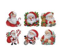 DIY Christmas Ornaments - 12 Piece Santa Rhinestone Painting Craft Kit