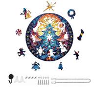 DIY Christmas Puzzle Light Catcher, Tree Star Candy Craft, Clear Large | Stained Glass Effect Art Kit Festive Home Decor Homemade Holiday Present