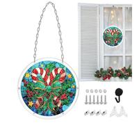 DIY Christmas Puzzle Light Catcher, Tree Star Candy Craft, Clear Large | Stained Glass Effect Art Kit Festive Home Decor Homemade Holiday Present