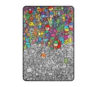DIY Coloring Blanket, Colour Your Own Craft Couch Throw, Reusable Washable Soft Fleece Art Project, Creative Art Personalized Dyed Fabric Blanket, Ideal for Interactive Family Activity, Stress Relief