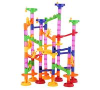 DIY Construcción Mármol Carrera Laberinto Bolas Pista Bloques de Construcción Juguete Educativo Juego Creativo para Niños Plástico ABS Colorido 600g 38x30x11cm