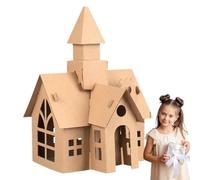 DIY Cottage Model House - Children's Handmade Building System, Educational Creative Assembly Activity Accessory, Smooth Learning Toy for Birthday Children's Day Christmas Use