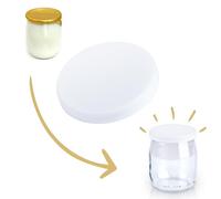 DIY Creation - 24 tapas para bote de yogur La Laitière y otros frascos de cristal de 56 mm de diámetro, fabricación francesa, Clipsable, Hermético, hermético, resistente al agua, sin BPA, calidad
