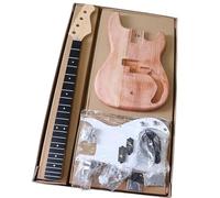 DIY Cuellos de guitarra Kit De Bajo Eléctrico Con Mástil Y Cuerpo De Guitarra 21 Trastes Sin Terminar Con Todas Las Piezas De Bajo Trémolo Y Garra De Resorte