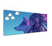DIY Diamond Painting Adultos Chica, Cuadros Diamantes 5D Lobo Kit de Punto de Cruz para Manualidades Adultos, Kits Diamond Art Principiantes, Pintura Diamante Niños Decoracion Hogar 40x80 cm T3-691