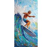 DIY Diamond Painting Adultos Mar, Diamond Art Navegar, Manualidades Adultos Kit Completo de Pintura de Diamante, Cuadro Diamantes Kit para Principiantes, Decoración De Pared Del Hogar 80x160cm A-0885