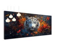 DIY Diamond Painting Adultos Mariposa, Cuadros Diamantes 5D Tigre Kit de Punto de Cruz para Manualidades Adultos, Kits Diamond Art, Pintura Diamante Niños Decoracion Hogar Pared 80x220 cm T3-581