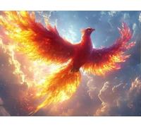 DIY Diamond Painting Kit para Adultos, Animal Phoenix 5D Diamont Art, Pintura Bordado Mosaico Cristal, Adecuado para Niño Principiantes, Decoración Pared Regalo 30x40cm YN7N-101