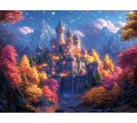 DIY Diamond Painting Kit para Adultos, áRbol De Color Del Castillo Antiguo 5D Diamont Art, Pintura Bordado Mosaico Cristal, Adecuado para Niño Principiantes, Decoración Pared Regalo 100x140cm YN7N-180