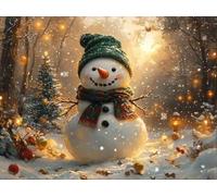 DIY Diamond Painting Kit para Adultos, áRbol De Navidad MuñEco De Nieve 5D Diamont Art, Pintura Bordado Mosaico Cristal, Adecuado para Niño Principiantes, Decoración Pared Regalo 30x40cm YN7N-816