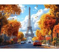 DIY Diamond Painting Kit para Adultos, Arquitectura De Hoja De Arce 5D Diamont Art, Pintura Bordado Mosaico Cristal, Adecuado para Niño Principiantes, Decoración Pared Regalo 20x30cm YN7N-150