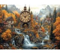 DIY Diamond Painting Kit para Adultos, Cascada De Relojes 5D Diamont Art, Pintura Bordado Mosaico Cristal, Adecuado para Niño Principiantes, Decoración Pared Regalo 100x140cm YN7N-892