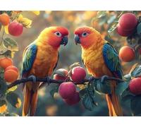 DIY Diamond Painting Kit para Adultos, Color Del Loro 5D Diamont Art, Pintura Bordado Mosaico Cristal, Adecuado para Niño Principiantes, Decoración Pared Regalo 50x60cm YN7N-858