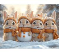 DIY Diamond Painting Kit para Adultos, Invierno De HáMster 5D Diamont Art, Pintura Bordado Mosaico Cristal, Adecuado para Niño Principiantes, Decoración Pared Regalo 100x140cm YN7N-56