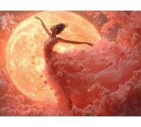 DIY Diamond Painting Kit para Adultos, Moon Woman 5D Diamont Art, Pintura Bordado Mosaico Cristal, Adecuado para Niño Principiantes, Decoración Pared Regalo 40x50cm YN7N-878