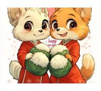 DIY Diamond Painting Kit para Adultos, Perros Animales 5D Diamont Art, Pintura Bordado Mosaico Cristal, Adecuado para Niño Principiantes, Decoración Pared Regalo 30x40cm YN7N-103