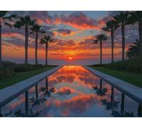 DIY Diamond Painting Kit para Adultos, Piscina De Resplandor De La Noche 5D Diamont Art, Pintura Bordado Mosaico Cristal, Adecuado para Niño Principiantes, Decoración Pared Regalo 50x60cm YN7N-745