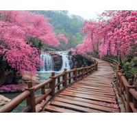 DIY Diamond Painting Kit para Adultos, Puente Del Arroyo 5D Diamont Art, Pintura Bordado Mosaico Cristal, Adecuado para Niño Principiantes, Decoración Pared Regalo 20x30cm YN7N-759