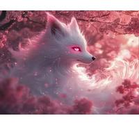 DIY Diamond Painting Kit para Adultos, Zorro De Cerezo 5D Diamont Art, Pintura Bordado Mosaico Cristal, Adecuado para Niño Principiantes, Decoración Pared Regalo 90x120cm YN7N-850