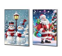 DIY Diamond Painting Notebook - 2pcs 50 Pages A5 No Lines Diamond Painting Journal Notebook, for Adults Home Office Student Gift for Birthdays or School Fun