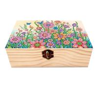 DIY Diamond Painting Rhinestones Decorative Storage Box Partial Drill Crystal Mosaic Storage Container Wooden Crystal Case Kit for Home Car Desk Decoration Craft, DIY Art Craft for Adults