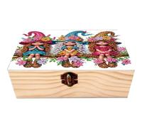 DIY Diamond Painting Rhinestones Decorative Storage Box Partial Drill Crystal Mosaic Storage Container Wooden Crystal Case Kit for Home Car Desk Decoration Craft, DIY Art Craft for Adults