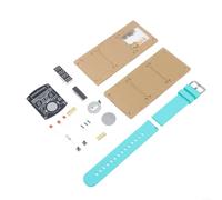 DIY Electronics Kit Led Digital Watch Asamblea Set Con Pantalla Roja Para Soldadura Práctica Y Placa De Circuito Aprendizaje (Lago Azul)