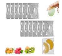 DIY Eye Patch - PET 9.5cm, Eye Patch Tray, 12pcs/24pcs Set | Reusable Mold, Mould Kit For Homemade Skincare, Transparent Design, Create Fruit, Vegetable, Plant, Honey, Milk Patches At Home