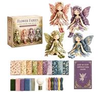 DIY Fairy Sewing Kit | 4-in-1 Felt Fairy Doll Craft Set With Wings | Beginner Friendly Fabric Sewing Kit For Kids & Adults | Handmade F́airy Plush Dolls DIY Craft Ķit For Home Decor & Creative Gift