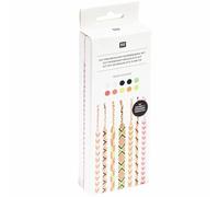 DIY Freundschaftsarmbänder Set, Neon Colours 10 x 8 m Stickgarn in 7 verschiedenen Farben, 100 % Baumwolle und Neon 100% Polyester