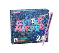 Diy Glitter Painting Markers - Quick-Dry Art Pens, Multi-Color Glitter Markers for Students, Artists, Teachers, Kids, Teens, and Adults, Perfect for Journals, Cards, Scrapbooks, School, Home, Office