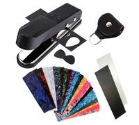 DIY Guitar Pick, Maker Heavy-Duty Tool, with 25 Strips, and Holder | Guitar Pick Making, Kit for Players, Enthusiasts Beginners Music, Students Guitarists Bassists, Daily Practice Live
