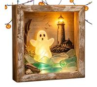 DIY Halloween Memory Box Kit - Handmade LED Ghost Decoration Shadow Box
