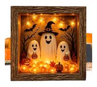 DIY Halloween Memory Box Kit - Handmade LED Ghost Decoration Shadow Box