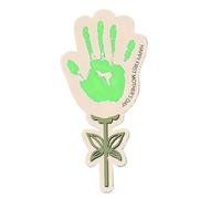 DIY Handprint Flower, Wooden Handmade Craft Crafting Kit for Personalized Handprint Art Flower Sign Decoration, Display Gift for Women Grandmother Wives Studio Workshop s Use