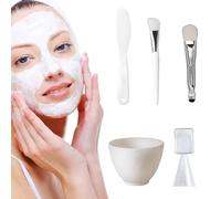 DIY Herramientas Tazón, Kit Máscara Mezcla Máscaras de Silicona, Mascarilla Facial Silicona Cepillo, Juego Tazón