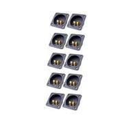 DIY Inicio EstÉReo Tornillo Conectores de Copa Conectores de Subwoofer Enchufe de 2 VÍAs Caja de Bornes de ConexiÓN Terminal, 10 Pcs Negro