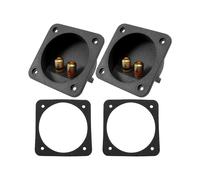 DIY Inicio EstÉReo Tornillo Conectores De Copa Conectores De Subwoofer Enchufe De 2 VÍAs Caja De Bornes De ConexiÓN Terminal, 2 Pcs Negro