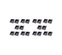 DIY Inicio EstÉReo Tornillo Conectores de Copa Conectores de Subwoofer Enchufe de 2 VÍAs Caja de Bornes de ConexiÓN Terminal, 20 Pcs Negro