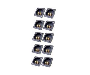 DIY Inicio EstÉReo Tornillo Conectores de Copa Conectores de Subwoofer Enchufe de 2 VÍAs Caja de Bornes de ConexiÓN Terminal, 10 Pcs Negro