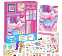 DIY Journal Kit Gifts for 4-12 Girls, 50+pcs DIY Journal Set for Tween & Teen Girls, Scrapbook & Diary Supplies Set, Journaling Art Crafts Kit, Birthday Gifts for 8 9 10 11 12 13 14 Year Old Girl