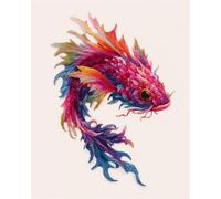 Diy Kit Cojin Gancho De Pestillo Animales Marinos Coloridos Con Peces Kits Para Hacer Alfombras Con Aguja De Pestillo Para Principiantes，Tapiz De Ganchillo Sin Terminar，Alfombra Borda 55x75cm