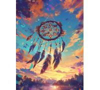 DIY Kit Completo de Pintura Diamantes, Captura De SueñOs En La Nube De La Red 5D Diamante Cuadrado Arte de Mosaico Navideño, Niños Principiantes Adultos, Decoración Hogar Regalos Femeninos 30x60cm D-1