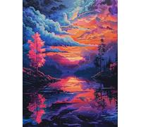 DIY Kit Completo de Pintura Diamantes, Star River Dream 5D Diamante Cuadrado Bordado Arte Mosaico Navideño, Niños Principiantes Adultos, Decoración Dormitorio Hogar Regalos Femeninos 90x180cm LZ745C