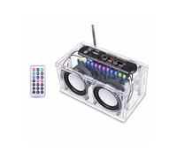 DIY Kit de Altavoces , Función de Grabación FM Radio Kit de Práctica de Soldadura con Espectro LED y Control Remoto