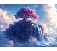 DIY Kit de Cuadrado Pintura de Diamantes, áRbol Del Valle, 5D Mosaico Bordado Arte de Diamantes, Adecuado para Adultos y Niños, Decoración de Paredes de Dormitorio, Regalos Femeninos 80x100cm YY7N-654